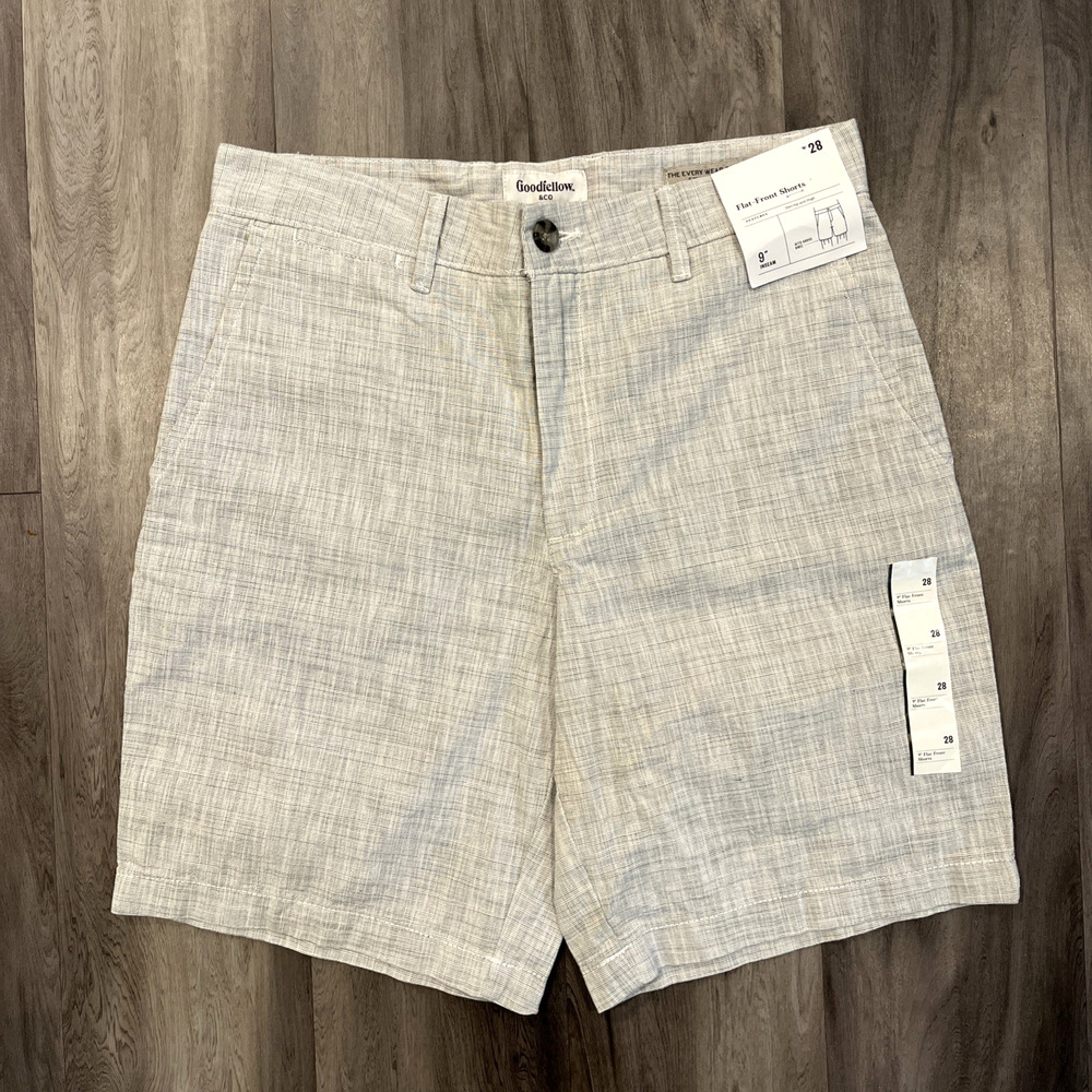Goodfellow & Co Men's Size 28 Flat-Front Shorts 9" Inseam The Every Wear Short